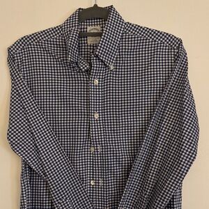 Brooks Brothers Navy and White Gingham Button Down Shirt